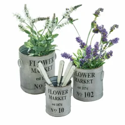 LOBERON Cache-Pots|Vases Et Cache-Pots*Lot de 3 cache-pots Flower Market
