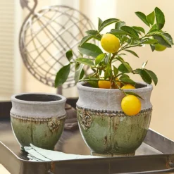 LOBERON Cache-Pots Et Amphores*Lot de 2 cache-pots Montcony
