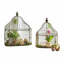 LOBERON Objets Décoratifs|Décoration*Lot de 2 cages à oiseaux Cavan