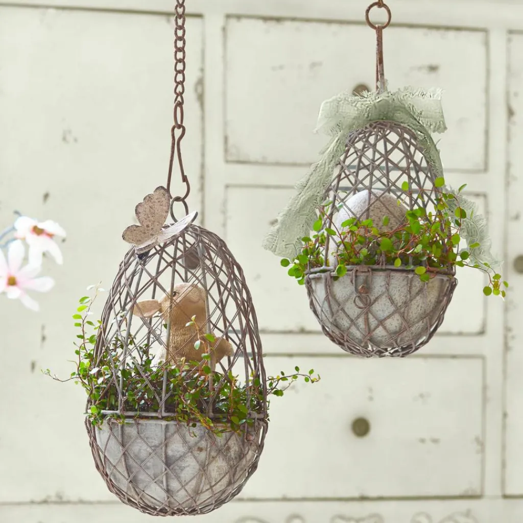 LOBERON Objets Décoratifs|Décoration*Lot de 2 cages à oiseaux décoratives Eralin