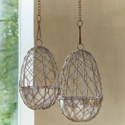 LOBERON Objets Décoratifs|Décoration*Lot de 2 cages à oiseaux décoratives Eralin
