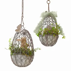 LOBERON Objets Décoratifs|Décoration*Lot de 2 cages à oiseaux décoratives Eralin