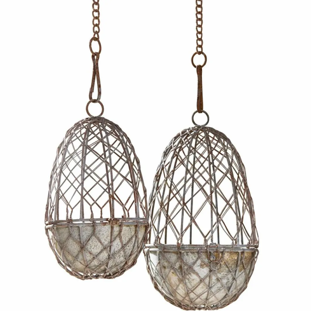 LOBERON Objets Décoratifs|Décoration*Lot de 2 cages à oiseaux décoratives Eralin