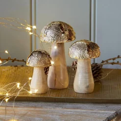 LOBERON Objets Décoratifs De Noël*Lot de 3 champignons décoratifs Myrska