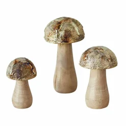 LOBERON Objets Décoratifs De Noël*Lot de 3 champignons décoratifs Myrska