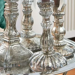 LOBERON Bougeoirs|Porte-Bougies*Lot de 6 chandeliers Adolpha
