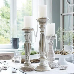 LOBERON Bougeoirs|Porte-Bougies*Lot de 3 chandeliers Folligny