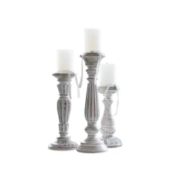 LOBERON Bougeoirs|Porte-Bougies*Lot de 3 chandeliers Folligny