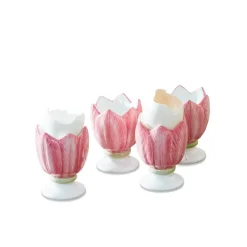 LOBERON Vaisselle|Vaisselle*Lot de 4 coquetiers Mireille