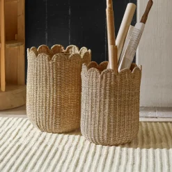 LOBERON Caisses Et Paniers|Rangements*Lot de 2 corbeilles Velourette