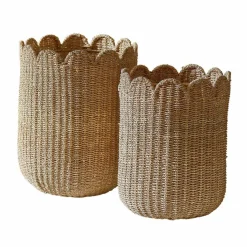 LOBERON Caisses Et Paniers|Rangements*Lot de 2 corbeilles Velourette