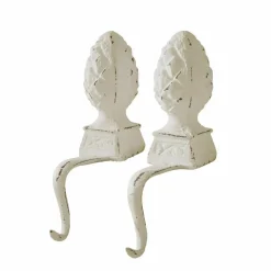 LOBERON Objets Décoratifs|Décoration*Lot de 2 crochets pomme de pin Lucielle
