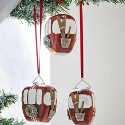 LOBERON Décorations Pour Le Sapin*Lot de 4 décorations à suspendre Barnes