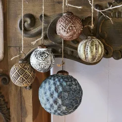 LOBERON Boules De Noël*Lot de 5 décorations de Noël Jilian