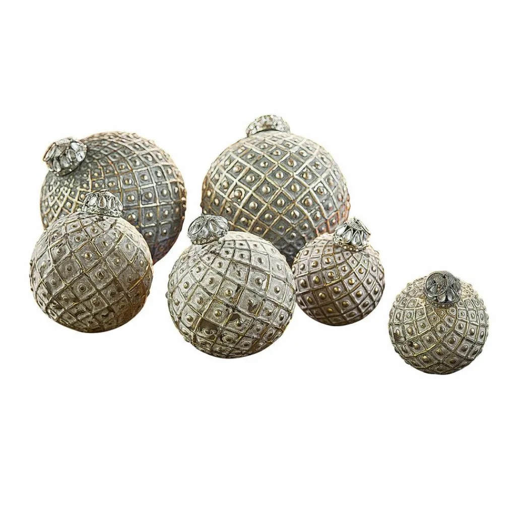 LOBERON Boules De Noël*Lot de 6 décorations de Noël Lucero