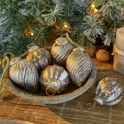 LOBERON Boules De Noël*Lot de 6 décorations de Noël Miras
