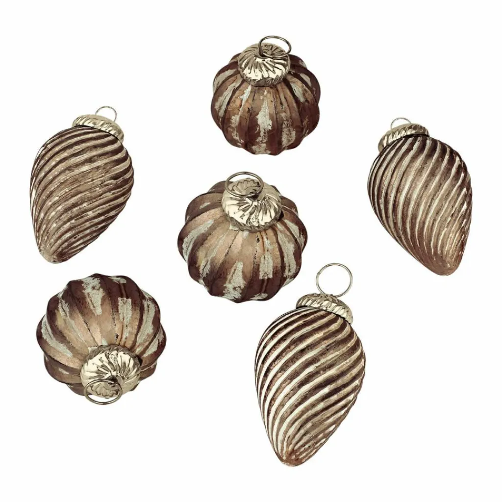 LOBERON Boules De Noël*Lot de 6 décorations de Noël Miras