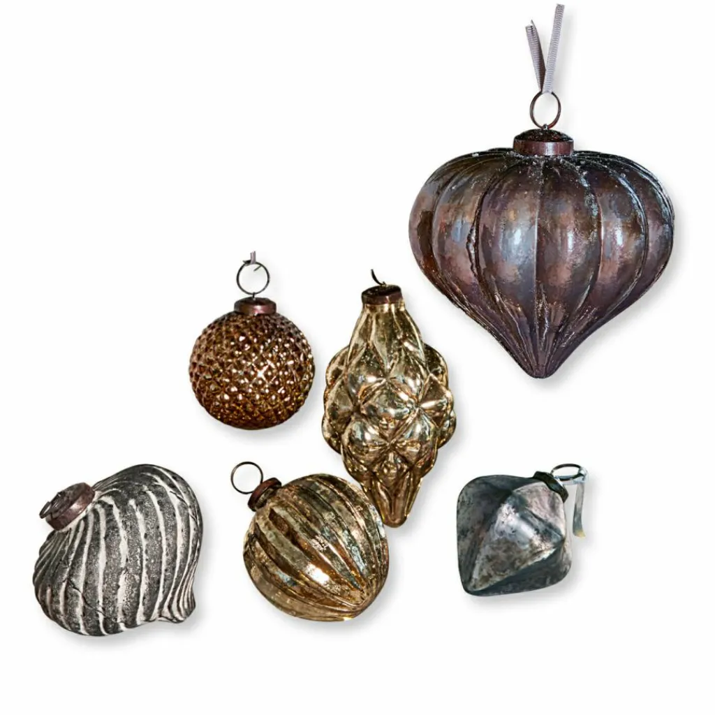 LOBERON Boules De Noël*Lot de 6 décorations de Noël Alva
