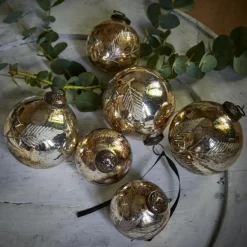 LOBERON Boules De Noël*Lot de 6 décorations de Noël Tristan