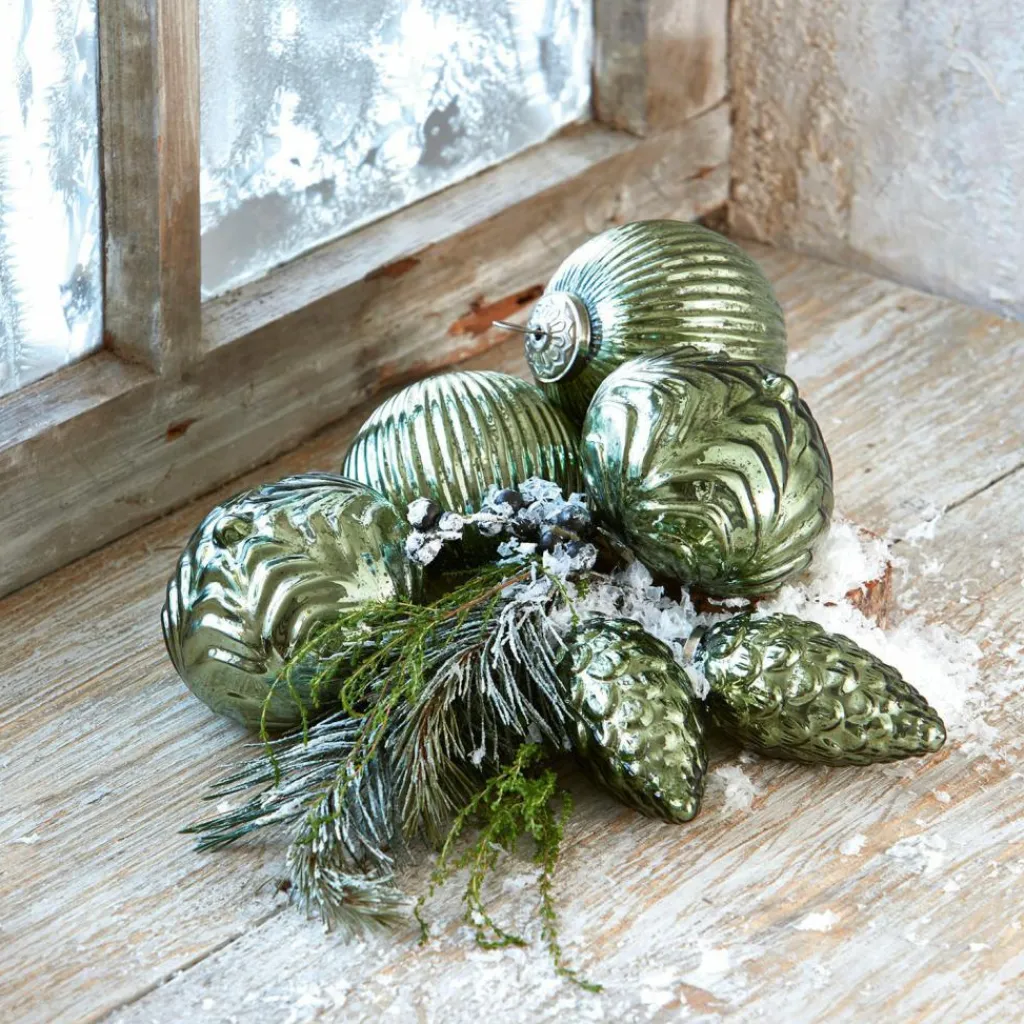 LOBERON Boules De Noël*Lot de 6 décorations de Noël Silverhill