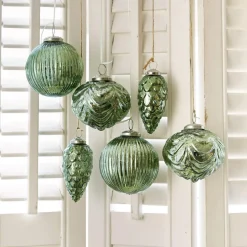 LOBERON Boules De Noël*Lot de 6 décorations de Noël Silverhill