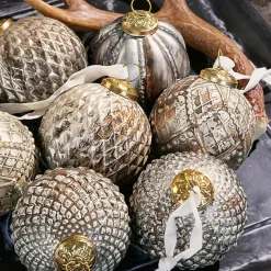 LOBERON Boules De Noël*Lot de 8 décorations de Noël Silverlake