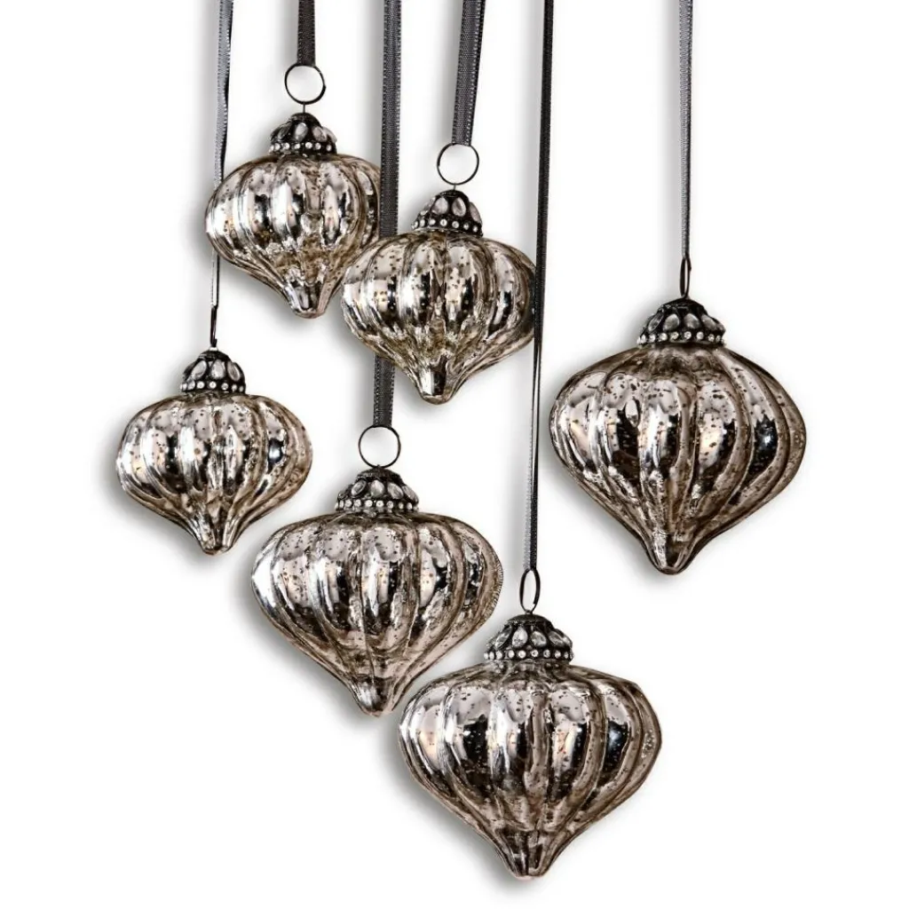 LOBERON Boules De Noël*Lot de 6 décorations de Noël Lauranne