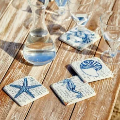 LOBERON Ustensiles De Cuisine|Accessoires De Table*Lot de 4 dessous de verres Faune Marine