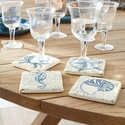 LOBERON Ustensiles De Cuisine|Accessoires De Table*Lot de 4 dessous de verres Faune Marine