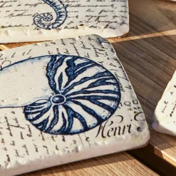 LOBERON Ustensiles De Cuisine|Accessoires De Table*Lot de 4 dessous de verres Faune Marine