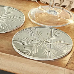 LOBERON Décorations De Table De Noël*Lot de 2 dessous de verres Angeloi