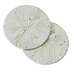 LOBERON Décorations De Table De Noël*Lot de 2 dessous de verres Angeloi