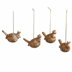 LOBERON Objets Décoratifs De Noël*Lot de 4 figurines à suspendre Dottica