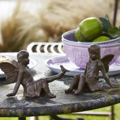 LOBERON Décorations De Jardin*Lot de 2 figurines décoratives Papille