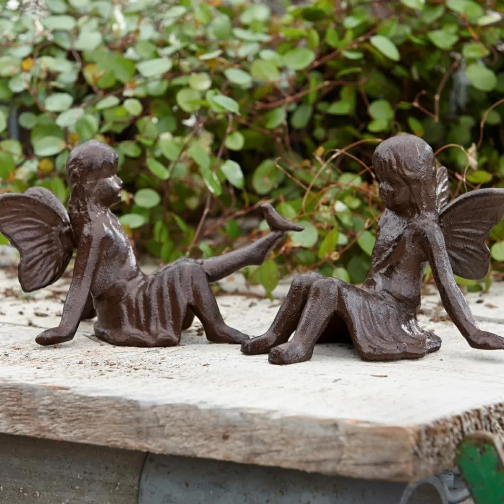 LOBERON Décorations De Jardin*Lot de 2 figurines décoratives Papille