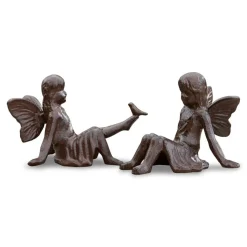 LOBERON Décorations De Jardin*Lot de 2 figurines décoratives Papille