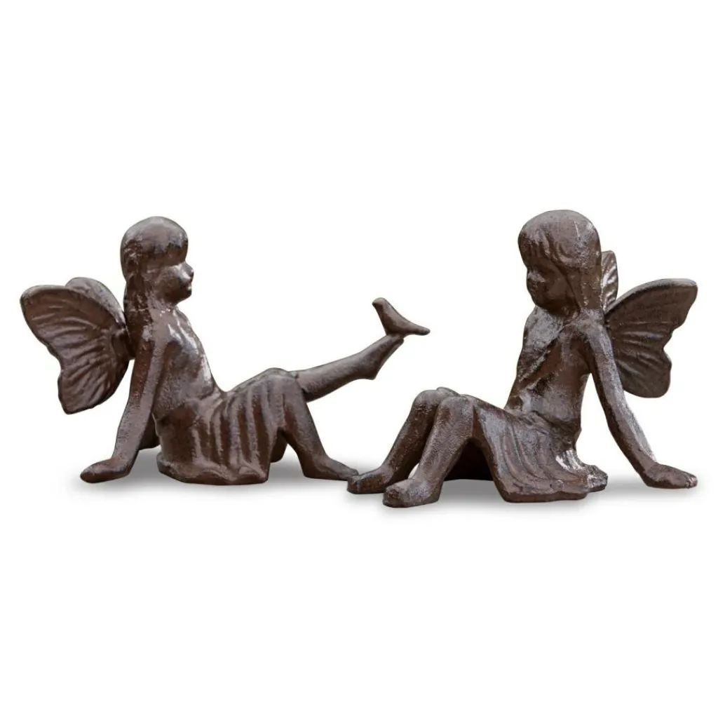 LOBERON Décorations De Jardin*Lot de 2 figurines décoratives Papille