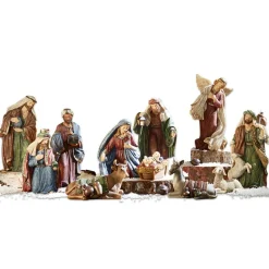 LOBERON Crèches De Noël|Figurines De Noël*Lot de 11 figurines de crèche Christi