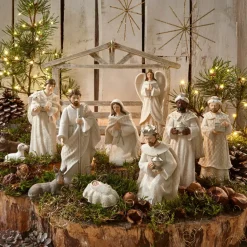 LOBERON Figurines De Noël|Crèches De Noël*Lot de 12 figurines de crèche Santo
