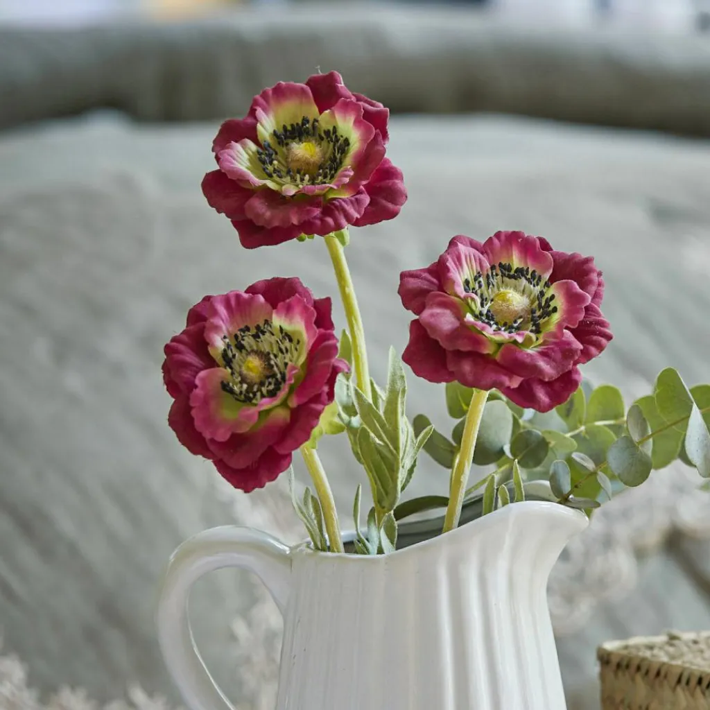 LOBERON Fleurs Séchées Et Artificielles|Décoration*Lot de 3 fleurs décoratives Inara