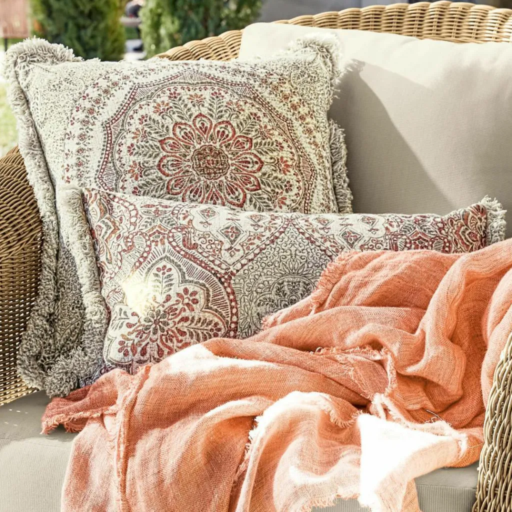 LOBERON Textiles D’Extérieur*Lot de 2 housses de coussins Margret