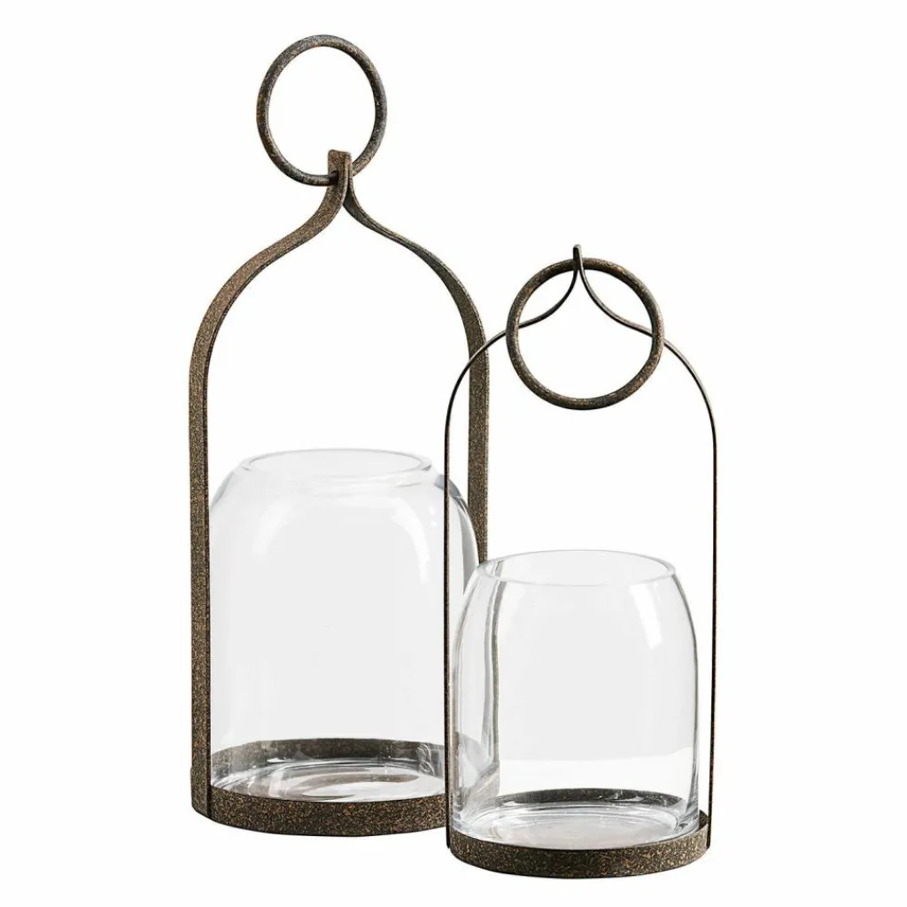 LOBERON Lanternes|Porte-Bougies*Lot de 2 lanternes Farazad
