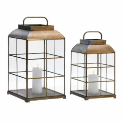 LOBERON Lanternes*Lot de 2 lanternes Flavin