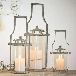 LOBERON Lanternes|Porte-Bougies*Lot de 3 lanternes Nery