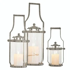 LOBERON Lanternes|Porte-Bougies*Lot de 3 lanternes Nery