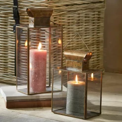 LOBERON Lanternes|Porte-Bougies*Lot de 2 lanternes Pluton