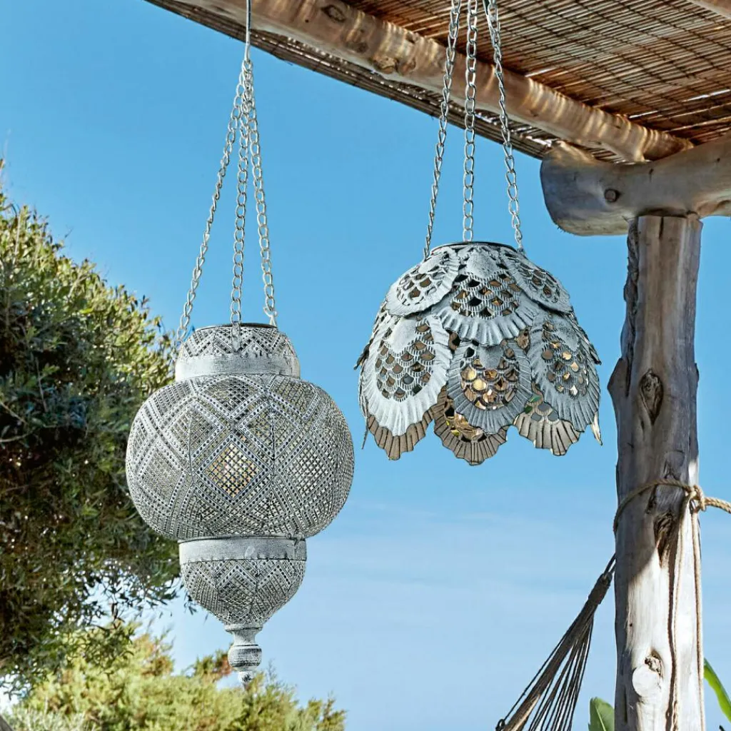LOBERON Lanternes Led|Lampes Solaires*Lot de 2 lanternes solaires à suspendre Paale