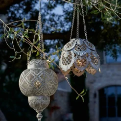 LOBERON Lanternes Led|Lampes Solaires*Lot de 2 lanternes solaires à suspendre Paale