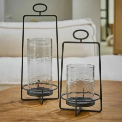 LOBERON Photophores|Porte-Bougies*Lot de 2 lanternes Zevara