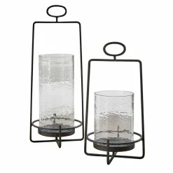 LOBERON Photophores|Porte-Bougies*Lot de 2 lanternes Zevara